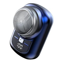 Baodan USB oppladbar elektrisk barbermaskin mini bærbar ansikt trådløse barbermaskiner våt og tørr liten størrelse maskinbarbering for menn Blå