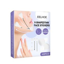 40Pack V-muotoinen kasvojen nostoteippi, niskan nostonauhat, piilottavat välittömästi rypyt ja kaksoisleuan, pitkäkestoinen näkymätön ihoteippi kas...