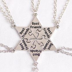 Aionyaaa 3/4 stk Star Moon Chain Best Friend Anheng Halskjede Bff Søster Friendship Choker Menn Og Kvinner Party Smykker Tilbehør Gave O