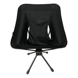 Kääntyvä tuoli Camping kannettava 360 Pyörivä kantolaukun kanssa ulkoiluun Matkailu Ranta Piknik Kala Musta