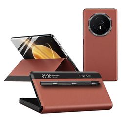 Honor Magic V3 5G -kotelonäkymäikkuna PU-nahkainen puhelimen kansi kynällä Monivärinen Style D