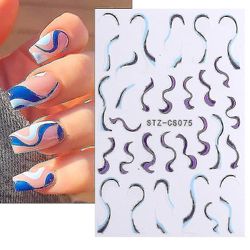 Nail Dekaler klistremerke 3d Effect Cartoon / Graffiti Motiv Nail Dekorative Patc STZ-CS75