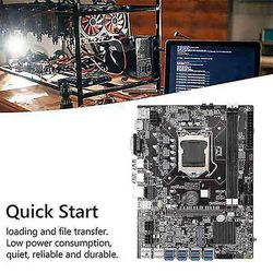 B75 8xusb Btc Miner Mboard + CPU + 4G DDR3 Ram + CPU Fan + Fedt + SATA-kabel + s kabel A1