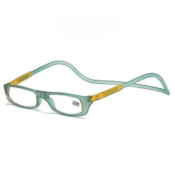 Foldbare magnetiske læsebriller Snap Click hængende briller med fronthals Grøn 200