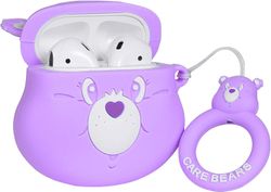 AIR Nuttet sag til AirPod 2/1 (Purple Rainbow Bear)