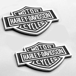 Uudet 2x Oem Harley Davidson -polttoainesäiliön kromitunnukset - 3D-vaihtomerkit G - Ri