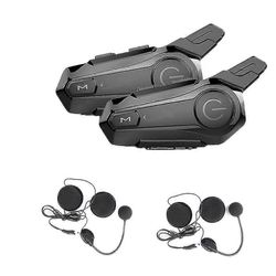 2kpl Bluetooth Intercom moottoripyörä puoli kypärä Bluetooth-kuulokkeet 2 ratsastajan intercomunicador wirel