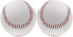 Umerket Baseball Standard Størrelse 9inch Soft Practice Autographs League Competition Ball 2pcs Hvit