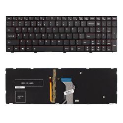 Amerikansk tastatur med baggrundsbelysning til Lenovo Sort