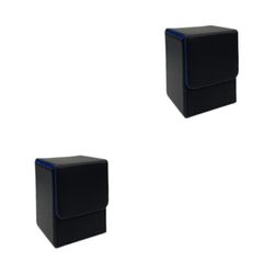 1/2/3/5 Kompakt och bärbar premiumsamlarkortlåda för effektiv svart blå 2Set