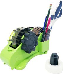 Monirullainen puoliautomaattinen pöytäteippiannostelija - leikkaa useita teippejä kerrallaan 1,5 tuuman kokoisiksi, manuaalinen leikkuri päällä/poi...