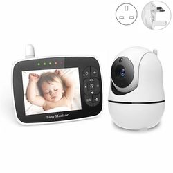 Itkuhälytin, 3,5 tuuman suuri näyttövideo itkuhälytin lämpötilanäytöllä UK Plug