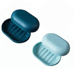 2-pakkaus saippua astianpesu suihku saippualaatikko matkasaippuakotelo kannella muovinen saippualaatikko säiliön pidike tiivis saippua suihku kylpy...