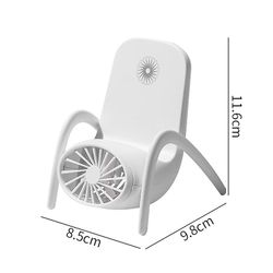 Handuo Mini Personlig Fan-Mobiltelefon Holder-Usb håndholdt hængende ventilator, Hastigheder Ultra Quiet HVID