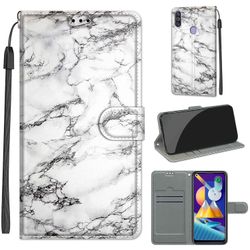 Foxdock Etui til Samsung Galaxy M11 White Marble Mobile Cover