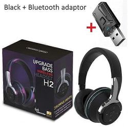 TV Bluetooth-kuulokkeet Langaton mikrofoni USB-sovitin Kuulokkeet Melunvaimennus Taitettava stereobasso TV-kuulokkeille Musta