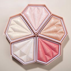 Jying Highlighter Palette Highlighter Pulver Høj Makeup Face Contour Pulver Bronzer Fyldes Op Blusher Kosmetik 5