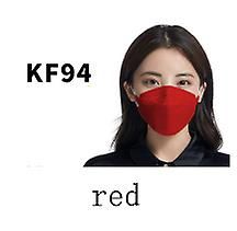 Lauwodun Pileformet Kf95 Voksen ansigtsmaske Voksen Fisk-formet Åndbar Kn94 Tre-dimensionelle Mask-100pcs stor rød