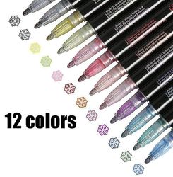 Suren Skitse Markører Pen, Magic Double Line Paint Penne til Kid 12 color