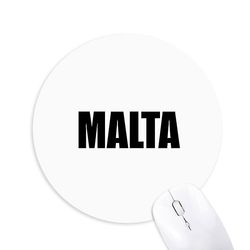 Malta Land Navn Sort Runde Skridsikker Gummi Mousepad Game Office Musemåtte