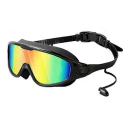 Warddefend huurtumista estävät uimalasit, laajan katselukulman UV-suoja vuotamattomilla uimalaseilla aikuisille ja lapsille Musta punainen pinnoite