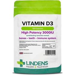 Lindens Vitamin D3 3000IU Kapsler 120 (1110)