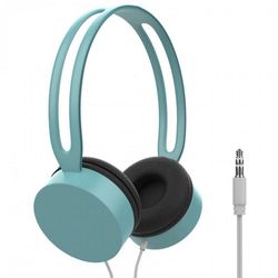 Praktisk ensfarvet kablet headset Stor kompatibilitet 3,5 mm interface Understøttelse af headset til børn Spillerfunktioner Blå