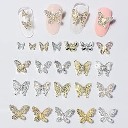 22-pack 3d Butterfly Nail Art Charm Crystal Diamond Strass, Crystal Diamond Rosett Nailart Skönhet Design Dekoration Hantverk Smycken DIY