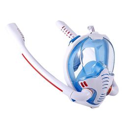 Anti-tåge Silikone Fuld Tør Snorkling Maske Dykning Svømning Mask For Kids Voksne Hvid