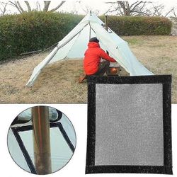 Kuuma telttauunin tunkki, palovammanestorengas, teltta pyöreä liesitakki reikäputken tuuletusaukko, retkeilyteltan lisävaruste (harmaa) YQV