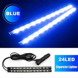 24LED-baari auton sisätilojen taustavalo 12V ympäristön tunnelman jalkavalot tupakansytyttimellä 5050 SMD koristeellinen ilmakehä lamput 6500K 24LE...