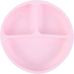 Sugekop Baby Silikone Split Plate, Fodring Training Pink