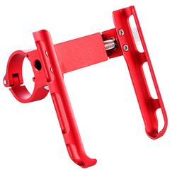 Cykel motorcykel mobiltelefon montering aluminiumlegering cykel mobiltelefonhållare med 360 graders rotation röd