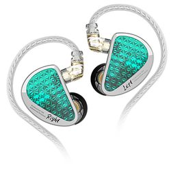 Fiauli KZ-AS16 Pro langallinen kuuloke High Fidelity HD -puhelut ergonominen 3,5 mm: n tasapainoinen ankkuripelikuuloke musiikin kuunteluun Syaani ...