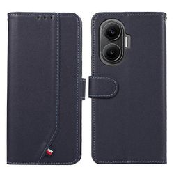 Xiaomi Poco F7 5G -kotelolle Flip nahkainen puhelimen kansi Sininen