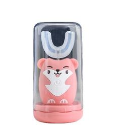 Coosilo Børns elektriske tandbørste USB genopladelig Pink mouse