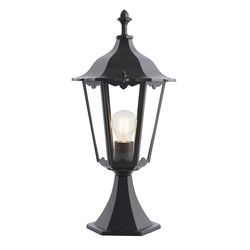 Endon Lighting Endon Burford - 1 lys udendørs gulvlampe Mat Sort Maling, Glas IP44, E27