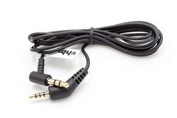 vhbw Audio AUX -kaapeli yhteensopiva Bose QuietComfort 3, QC3 -kuulokkeiden kanssa - äänikaapeli 3,5 mm:n liitin, 120 cm musta
