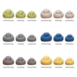 Ubranded Uudet erittäin suuret säkkituolit sohvasohvan päällinen Sisätilojen laiska lepotuoli aikuisille lapsille tarjoushinta Harmaa 80x90cm