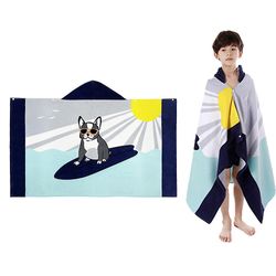 Gangxun Kids Beach Pool Bath Hættetrøje Håndklæde, 76 * 127cm Overdimensionerede Barn Drenge Girls Swim Surf Camping Hood Håndklæde, Absorberende B...