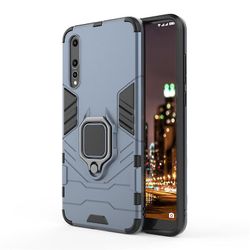 Stødsikker rustning sag for Huawei mate 20 pro med kickstand all inclusive dække blå rpc3515