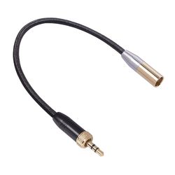 Äänimikrofonikaapelin sisäkierre 3,5 mm: n uros-MINI XLR 3PIN -sovitinkaapeli järjestelmäkameralle Audio Cabl MustaKultaHopea