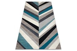 RugsX Gulvtæppe LISBOA 27237654 Sildeben Chevron grå / blå 140x200 cm