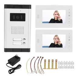 Video Intercom System 2 kpl 7 tuuman TFT-näytöt ja 1 yönäkökamera 2-suuntainen puhelu visuaalinen ovikello