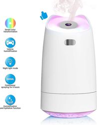 Usb luftfugter, 280ml Mini bærbar luftfugter med 7-farve led natlys, auto-off, ultra-quiet