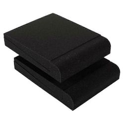 2 kpl tiheitä vaahtomuoviakustisia eristystyynyjä studiomonitorin kaiutintelineisiin, tärinänvaimennus Musta