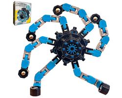 Transformerbar fingerspids Gyro Spinner- Hånd Fidget Spinner Fingerlegetøj - Sensorisk legetøj til autisme - Fingerspids Spin Top Legetøj - DIY Str...