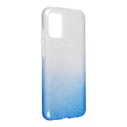 König Telefoncover til Samsung Galaxy A02s beskyttelsesetui Cover Bumper Shell Glitter Blue