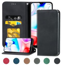 Gangxun Sag For Xiaomi Redmi 8a Magnetisk Lukning Læder Tegnebog Cover Housse Etui Shockproof - Sort