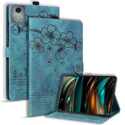 Lenovo Tab M11 Plus/Tab K11 Plus -kotelon nahkajalustalle Tabletin kansi Flower Cat -korttipaikat Monivärinen Style A